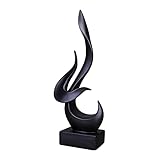 Moderne Deko Skulptur Kunst Schwarze Flamme Deko Statue, Wohnzimmer Schlafzimmer Dekoration...