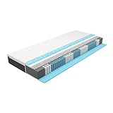 BMM Matratze 90x200 cm easyone H3 mittelfest/Boxspring 5-Schicht-Hybrid-System/Taschenfederkern...
