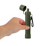 Ciieeo Kompakter Wasserfilter Trinkhalm aus ABS PE Tragbarer Outdoor Wasserreiniger für Camping...