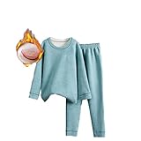 2024 Nahtlose Thermo-Unterwäsche für Kinder, lang, Jungen Mädchen, Plus Homewear-Pyjama für...