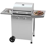 ProfiCook® Gasgrill für Temperaturen bis zu 350°C | Grillroste aus echtem Gusseisen | für Balkon...
