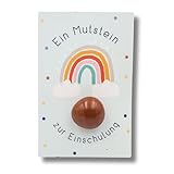 Milaboo® Mutstein zur Einschulung I Glücksbringer für die Schultüte I besonderes Geschenk für...