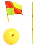 HanQZen Fußball-Eckfahnen Set (1,5m) – Robuste & portable Markierungsfahnen für Training &...