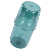 SHINEOFI Glaskaraffe 550 ml Transparent mit Tasse als Deckel Hitzebeständig Lebensmittelecht...