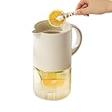 Glaskrug | 1500 ml Wasserkrug für Eistee und hausgemachten Saft | luftdichter Spender für Tee,...
