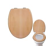 WC Sitz mit Absenkautomatik,Toilettendeckel mit Absenkautomatik WC Sitz Oval Hochwertiger Klodeckel...