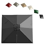 Wasserdichter quadratischer Terrassenschirm, Ersatzdach, 8 Rippen, Marktschirm-Abdeckung für...