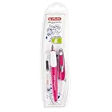 herlitz Schulfüllhalter my.pen, für Linkshänder (L-Feder), pink/weiß, 1 Stück in Folienetui,...