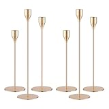 Kerzenständer Gold,Kerzenständer Stabkerzen 33/29/23cm,Metall KegelKerzenleuchter Vintage...