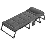 ZXDRYBHD Gästebett, Campingbett, Tragbares Klappbett, Zusammenklappbares Schlafbett mit Matratze, 4...