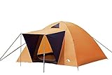 dwt Camping Zelt Camper II orange Doppeldach-Kuppelzelt Outdoor Gr. 2 für 2 Personen Gr. 3 für 3...