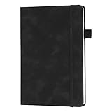 welsberg Notizbuch A5 Liniert Hardcover Journal Buch Tagebuch aus Veganem Leder mit 192 Seiten 80gsm...