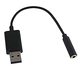 USB-Soundkarte USB auf 3,5 mm mit 2-in-1-Mikrofon-Headset-Anschluss, Adapter, gegenseitiger...