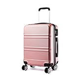 Kono Koffer Trolleys Handgepäck 55cm Leicht Hartschalenkoffer Reisekoffer mit 4 Rollen und TSA...