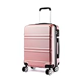 KONO Koffer Trolleys Handgepäck 55cm Leicht Hartschalenkoffer Reisekoffer mit 4 Rollen und TSA...