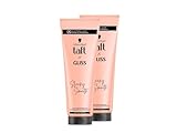 Taft x Gliss Glättungscreme Sleeky Smooth (2x 150 ml), Styling Creme für glattes Haar ohne...