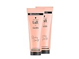 Taft x Gliss Glättungscreme Sleeky Smooth (2x 150 ml), Styling Creme für glattes Haar ohne...