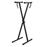 WinHUb Keyboardständer, höhenverstellbar von 33 cm bis 97 cm,Keyboard Ständer X-Rahmen klappbar...