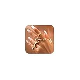 LOCCY Gold Chunky Ringe Damen, Stapelbare Gold Dicke Ringe Blume Seestern Muschel Goldringe Golden...