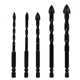 Verschleißfestes 5-teiliges Set Sechskantgriff Kruzifix für Dreieckbohrer Lange Stabile...