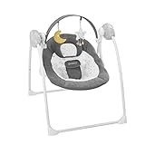 Badabulle Komfort-Moonlight elektrische Babywippe und Babyschaukel, mit 3 Schaukelgeschwindigkeiten,...