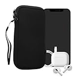 kwmobile Handytasche für Smartphones XL - 6,7/6,8' - Neopren Handy Hülle Schwarz - Handy Tasche...