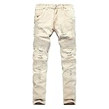 Motorradjeans für Herren, Breaking Hole, Slim Bike, Jeans, zerrissene Hose, Skinny, Motorrad,...