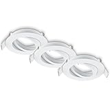 BRILONER - 3er Set Einbaustrahler 230V flach, schwenkbar, GU10, max. 7W, Spot, Deckenspots, Spots...