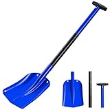 Schneeschaufel Abziehbar, Schneeräumer mit Antirutschgriff, 54-82cm Ausziehbar Lawinenschaufel,...