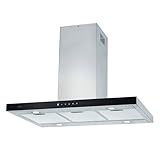 NEG Insel-Dunstabzugshaube NEG36-AT2 für Abluft und Umluft, 90cm, 860 m³/h, Edelstahl, 2...
