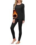 StylSense Thermounterwäsche Damen Funktionsunterwäsche Einfarbig Ultraweich Gefütterte Thermo...