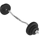 Yaheetech 20 kg SZ Curlset Langhantel-Set, SZ-Stange mit 6 Scheiben, Hantel-Set für Krafttraining,...