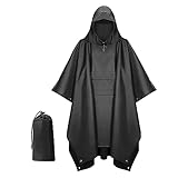 DAWRIS Regenponcho Herren Wasserdicht, Regencape Herren 210T Oxford Wasserdichter, Regenmantel...