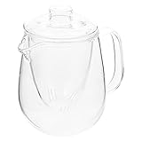 DEPILA Teekannen-Set 19 Unzen Glas-Teekanne Herdplattensichere, durchsichtige Teekanne mit...