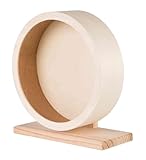 TRIXIE Laufrad mit Kugellager - für Hamster - geschlossene Korklauffläche - unbehandeltes Holz -...