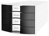 HAN Schubladenbox IMPULS 2.0 mit 4 geschlossenen Schubladen für DIN A4/C4 inkl....