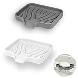 YoHyien 2 Stück Silikon Seifenschale mit Ablauf, Seifenschale Dusche, Seifenhalter Badewanne,...