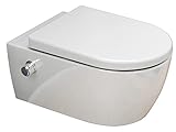 SSWW | Dusch-WC inkl. Softclose Toilettensitz, spülrandlose Taharet Toilette, Toilette mit...