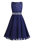 iEFiEL Sweet Prinzessin Lace Blumenmädchenkleider für Hochzeits Mädchen Festliches Kleid...