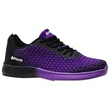 Pyramid Damen Path Lite Seamless Mesh Bowlingschuhe, Schwarz/Violett, breit, 37.5 EU Weit