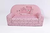 FORTISLINE – Kindersofa MINI ausklappbar 40x78x45cm - Kindersofa für Kinder 2in1 - Kindercouch...