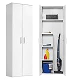 mokebo Besenschrank Mehrzweckschrank (60x180 cm) 'Der Lange' aus Holz auch als Haushaltsschrank,...