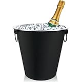 Sektkühler aus Edelstahl mit Griffen Ø 22,5 cm Eiskübel Sekt Wein & Champagner Party Hochzeit...