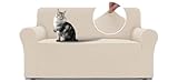 BellaHills Stretch Sofa Überzug 2 Sitzer (135-165cm), Couchschoner rutschfest Mit Armlehne,...
