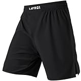 LAFROI Herren Jiu Jitsu MMA Cross-Training Box Shorts Trunks Fight Wear-QJK06 Black Size XL