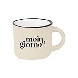 Espressotasse vintage| Mini Keramik Becher zum verschenken | 95 ml | moingiorno, Grau