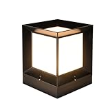 WLBHWL Säulenleuchte Für Den Außenbereich, Acryl ABS Black Fence Pillar Light, IP54 wasserdichte...