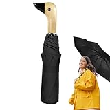 Entenkopf-Regenschirm – 3-facher winddichter Reise-Regenschirm | niedlicher UV-Schutz Sun & Rain...