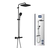 GROHE Vitalio 250, Duschsystem wassersparend 8l pro Min (Regendusche mit Thermostat, schwenkbare...