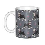 Tasse, Keramiktasse, Kaffeetasse, Teetasse, geeignet für Küche, Restaurant, Büro, 330 ml,Hund,...